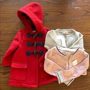 Peek and Baby GAP lot- cardigans and jacket 12-18M
